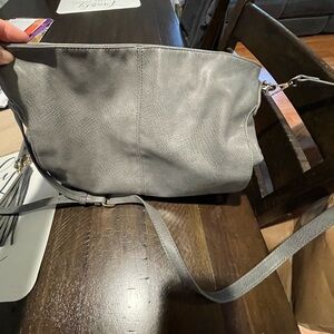 Gray MMS shoulder leather Bag. Brand new never used